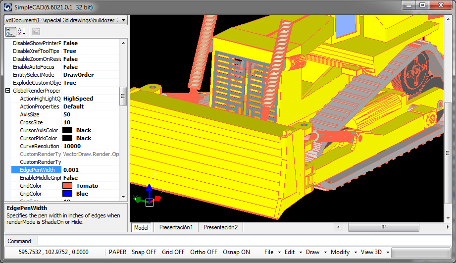 The original file in ShadeOn with a reddish EdgeColor (Color.Tomato) and EdgePenWidth (0.001 of an inch, about 1 pixels in screen) The original file in ShadeOn with a reddish EdgeColor (Color.Tomato) and EdgePenWidth (0.001 of an inch, about 1 pixels in screen)