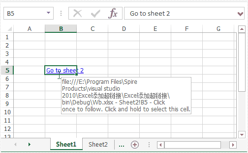 Excel .NET組件Spire.XLS超鏈接教程:添加和讀取超鏈接 Excel .NET組件Spire.XLS超鏈接教程:添加和讀取超鏈接