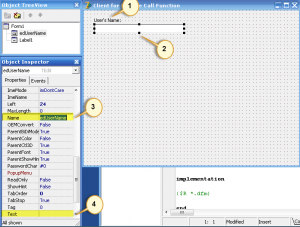 添加TLabel和TEdit組件
