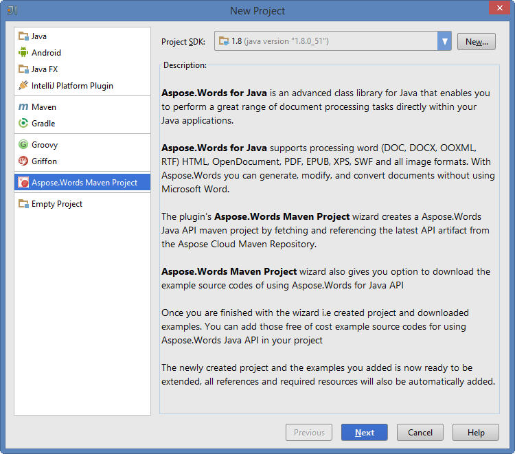 Aspose.Words Java for IntelliJ IDEA(Maven)插件 Aspose.Words Java for IntelliJ IDEA(Maven)插件