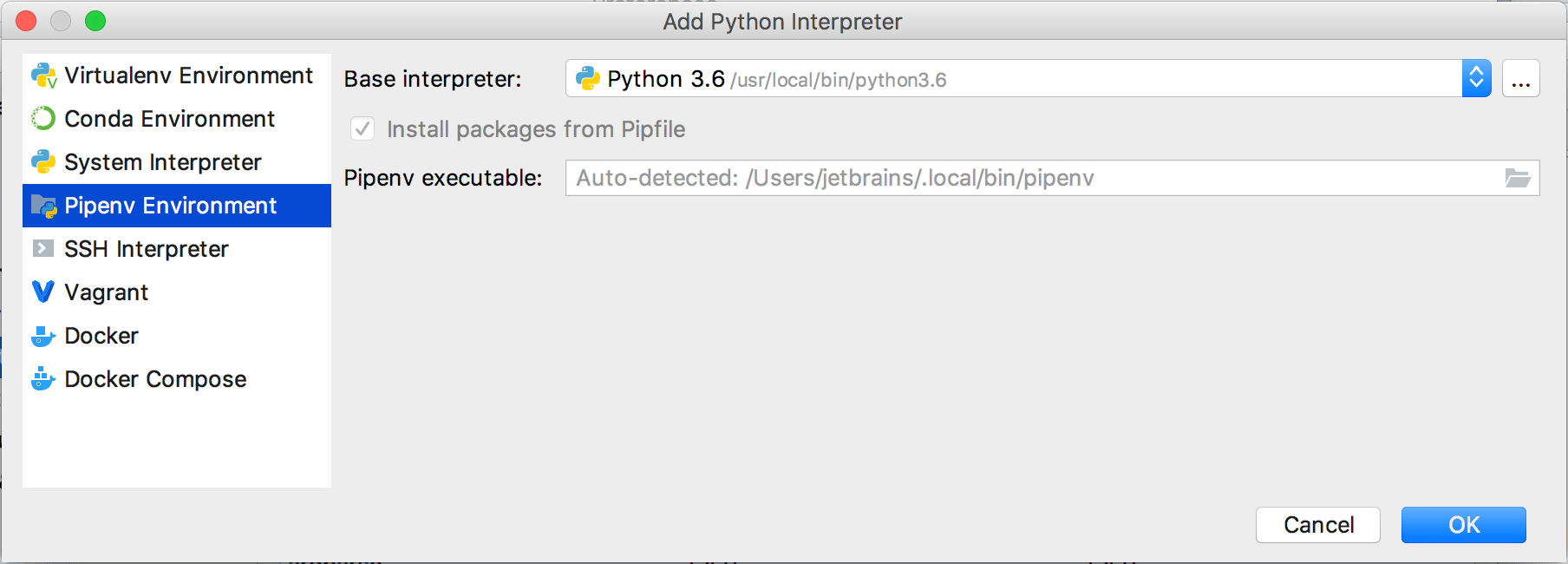 添加Pipenv環境 添加Pipenv環境