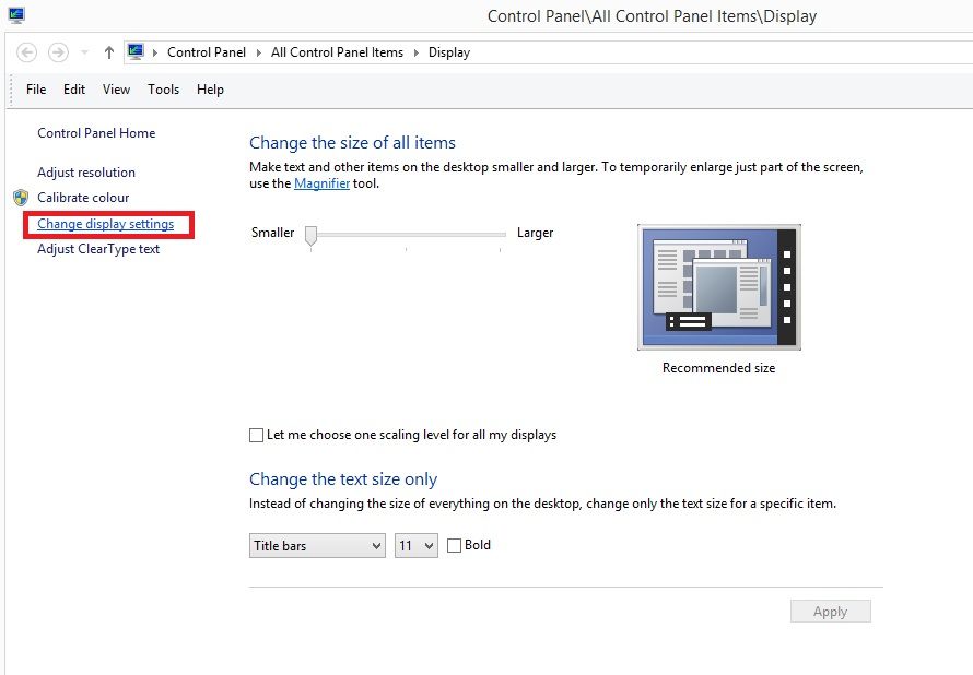 顯示設置 顯示設置